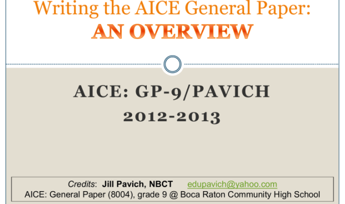 Aice general paper practice test