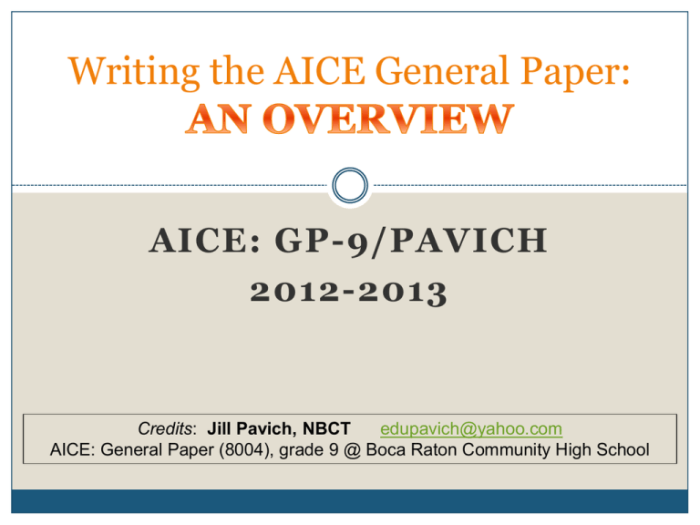 Aice general paper practice test