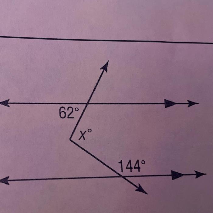 Find x hint draw an auxiliary line