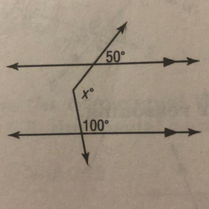 Find x hint draw an auxiliary line