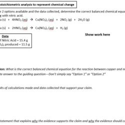 Unit chemical reactions writing formula equations ws 1