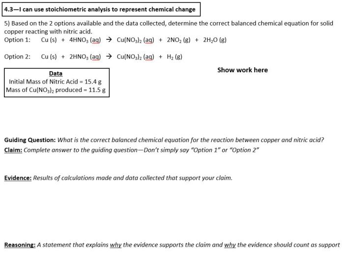 Unit chemical reactions writing formula equations ws 1