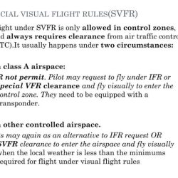 Vfr special wing fixed authorized